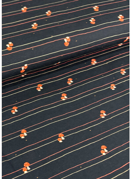 Swafing paddenstoelen navy - tricot