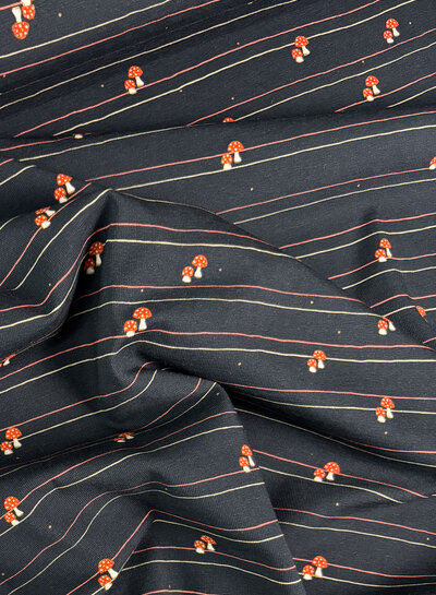 Swafing paddenstoelen navy - tricot