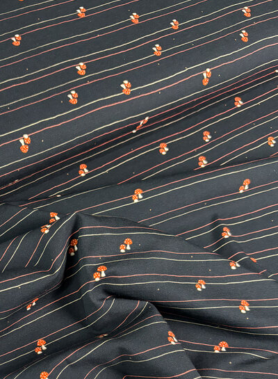 Swafing paddenstoelen navy - tricot