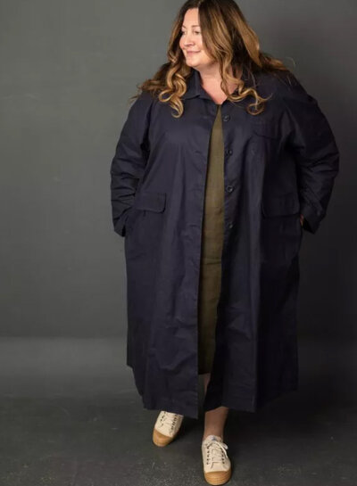 dark indigo dry oilskin