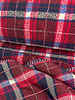 Swafing red check teddy coat fabric