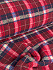 Swafing red check teddy coat fabric