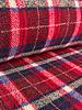 Swafing red check teddy coat fabric