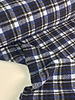 Swafing navy check teddy coat fabric