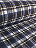 Swafing navy check teddy coat fabric