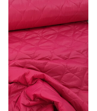 Fibremood fuchsia drop quilted fabric - stepper / puffer fabric