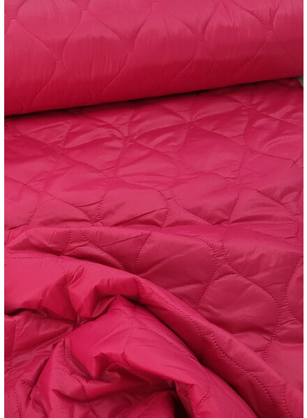 Fibremood fuchsia drop quilted fabric - stepper / puffer fabric