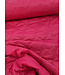 Fibremood fuchsia druppel  gematelasseerde stof -stepper / puffer stof