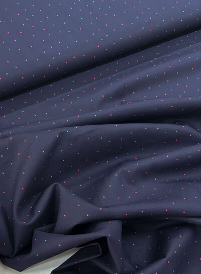 Swafing blue with pink dots - cotton