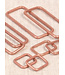 rose gold passant straight 25 mm - 2 pieces