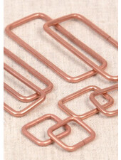 passant recht 38 mm - rose goud - 2 stuks