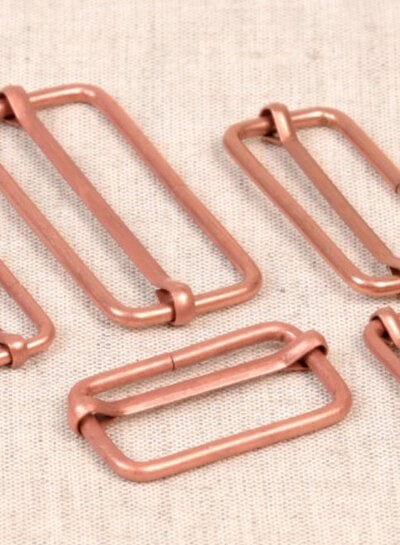 rose matt sliding buckle 15 mm - 2 pieces