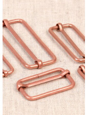 sliding buckle 25 mm - rose gold gold - 2 pieces
