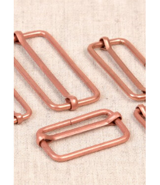 schuifgesp 25 mm - rose goud goud - 2 stuks