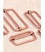 rosé mat schuifgesp 50 mm  - 2 stuks