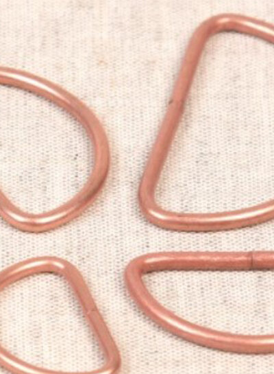 Rosé matt - D-ring 15 mm - 2 pieces