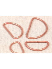 Rosé matt D-ring 20 mm - 2 pieces