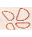 Rosé mat D-ring 20 mm - 2 stuks
