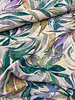 Madeline pale pink abstract leaves - woven viscose