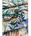 Madeline pale pink abstract leaves - geweven viscose