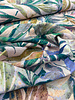 Madeline pale pink abstract leaves - woven viscose