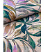 Madeline pale pink abstract leaves - geweven viscose
