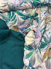 Madeline pale pink abstract leaves - woven viscose