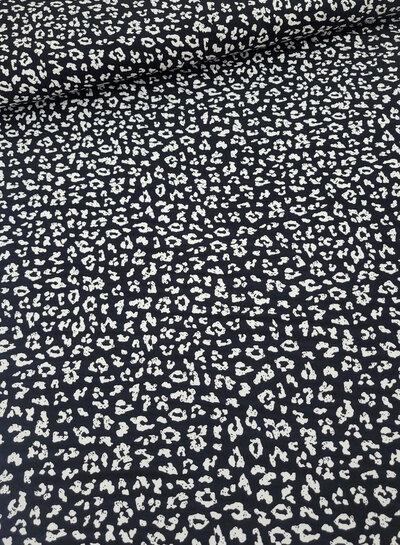Madeline black leopard - viscose jersey