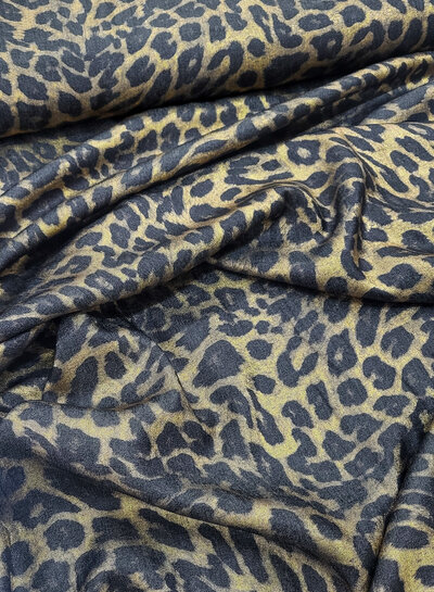 M. shiny leopard BROWN - woven viscose blend