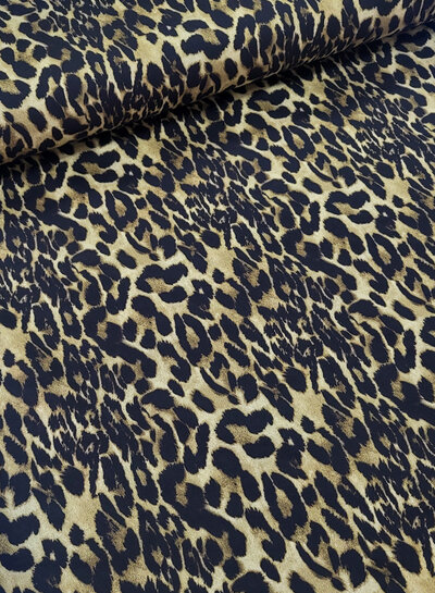 Madeline leopard - stevige stretchkatoen - ideaal als jeansrok of broek