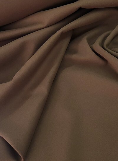 Madeline milk chocolate brown - coat fabric wool touch twill - nice heavy quality