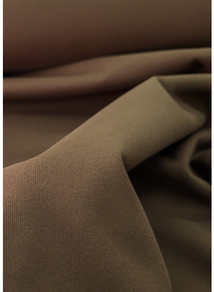 Madeline melkchocolade bruin - mantelstof wool touch twill - mooie zware kwaliteit