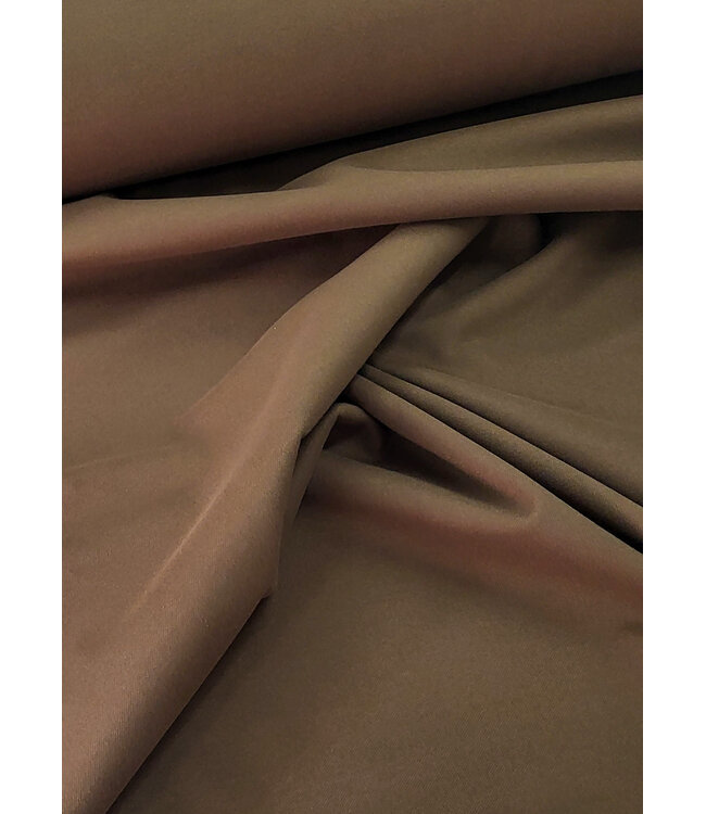 Madeline melkchocolade bruin - mantelstof wool touch twill - mooie zware kwaliteit
