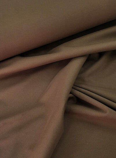 Madeline milk chocolate brown - coat fabric wool touch twill - nice heavy quality