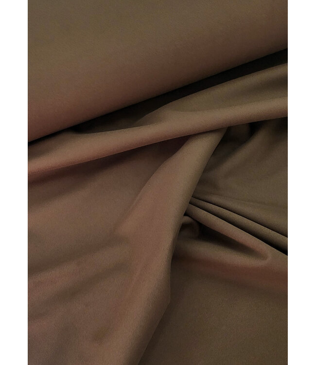 Madeline melkchocolade bruin - mantelstof wool touch twill - mooie zware kwaliteit