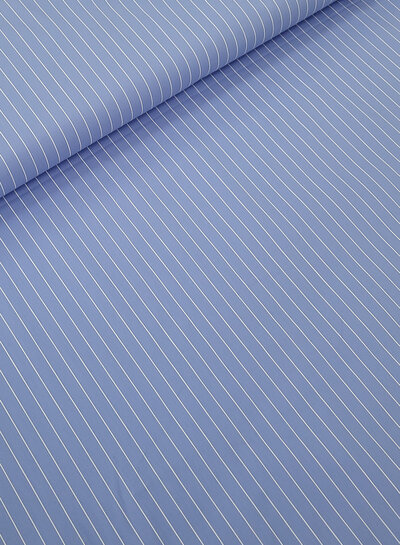 M. pine stripe blue - beautiful poplin cotton with a bit of stretch