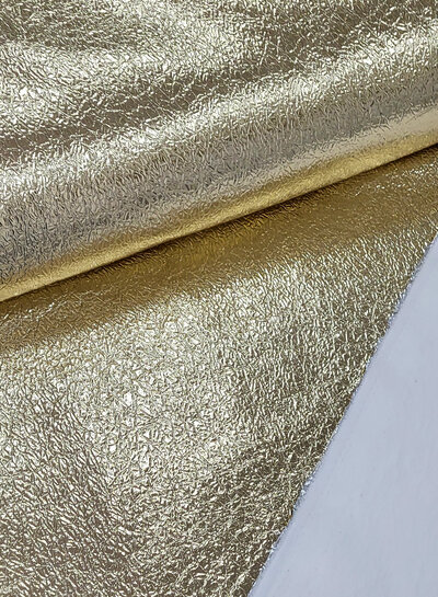 M. gold leather with structure - perfect for skirts or trousers