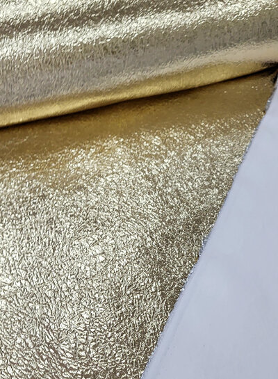 M. gold leather with structure - perfect for skirts or trousers