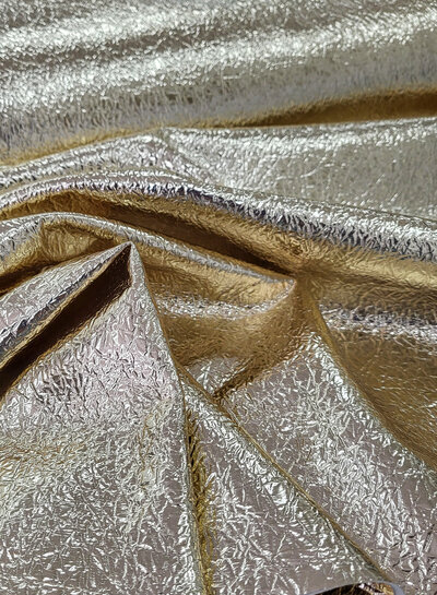 M. gold leather with structure - perfect for skirts or trousers