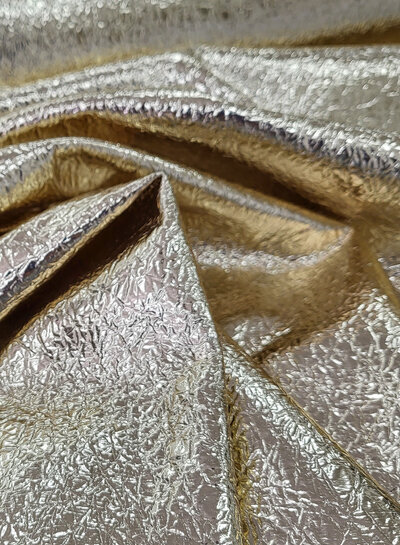 M. gold leather with structure - perfect for skirts or trousers