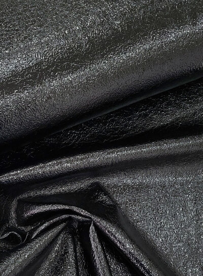 Madeline zwart leder met structuur - perfect voor rokken of broeken