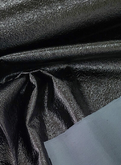 Madeline black leather with structure - perfect for skirts or trousers