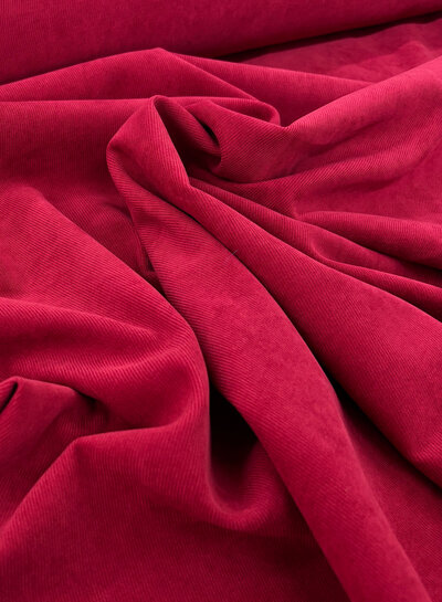 A la Ville red - beautiful velvet with twill binding