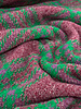 A la Ville groen en fuchsia - warme gebreide mantelstof met wol  - ook ideaal voor dikke truien