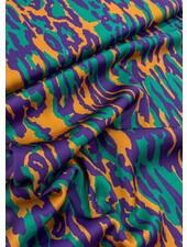 A la Ville animal - cardinal purple and green - satin