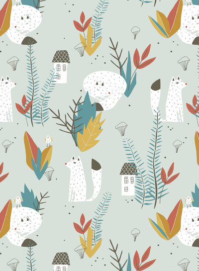 Katia fabrics dalmata wolf - cotton