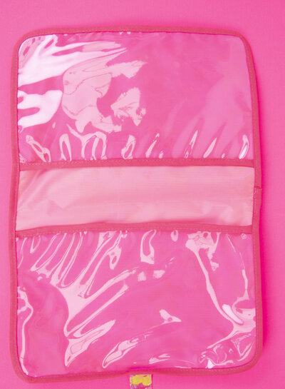 Katia fabrics FLUO ROZE transparant PVC