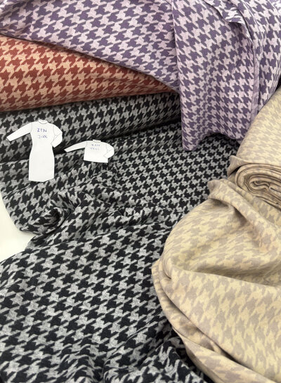 Swafing beige pied de pole - soft structured jersey - 100% cotton