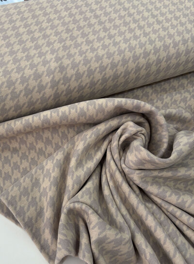 Swafing beige pied de pole -  zachte structuur tricot - 100% katoen