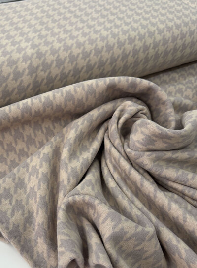 Swafing beige pied de pole -  zachte structuur tricot - 100% katoen